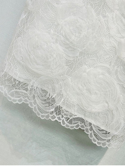 Square Collar Patchwork Diamonds Short Dress - SISPELL