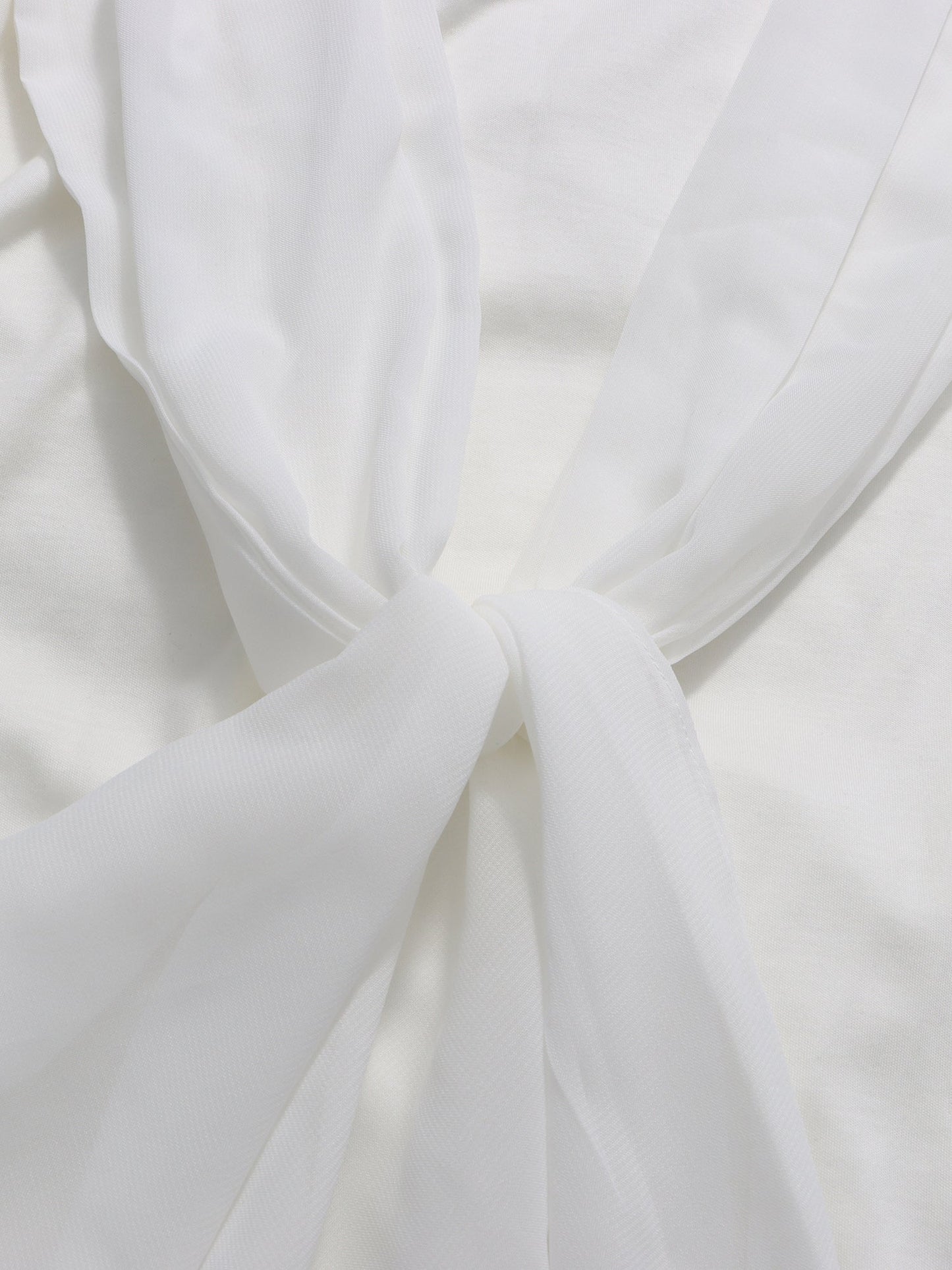 White Draped Maxi Dress with Flowy Sleeves - SISPELL