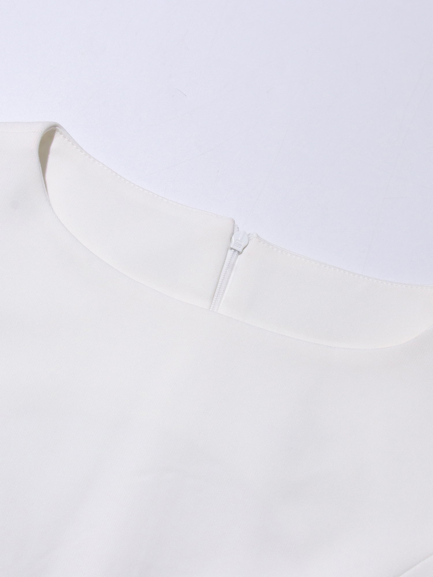 White Floral Appliqué Sleeveless Mini Dress - SISPELL