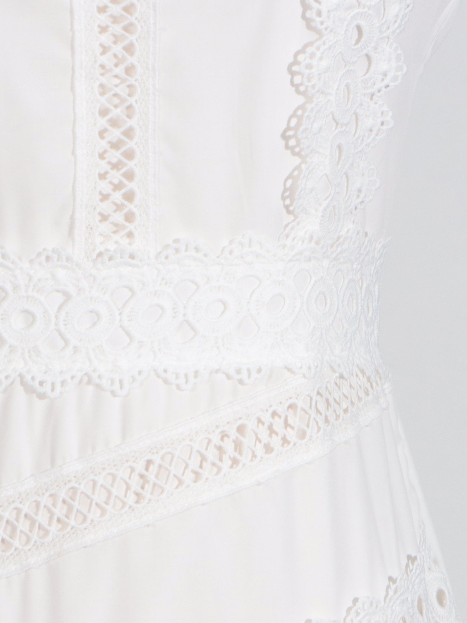 White Lace Sleeveless Midi Dress - SISPELL