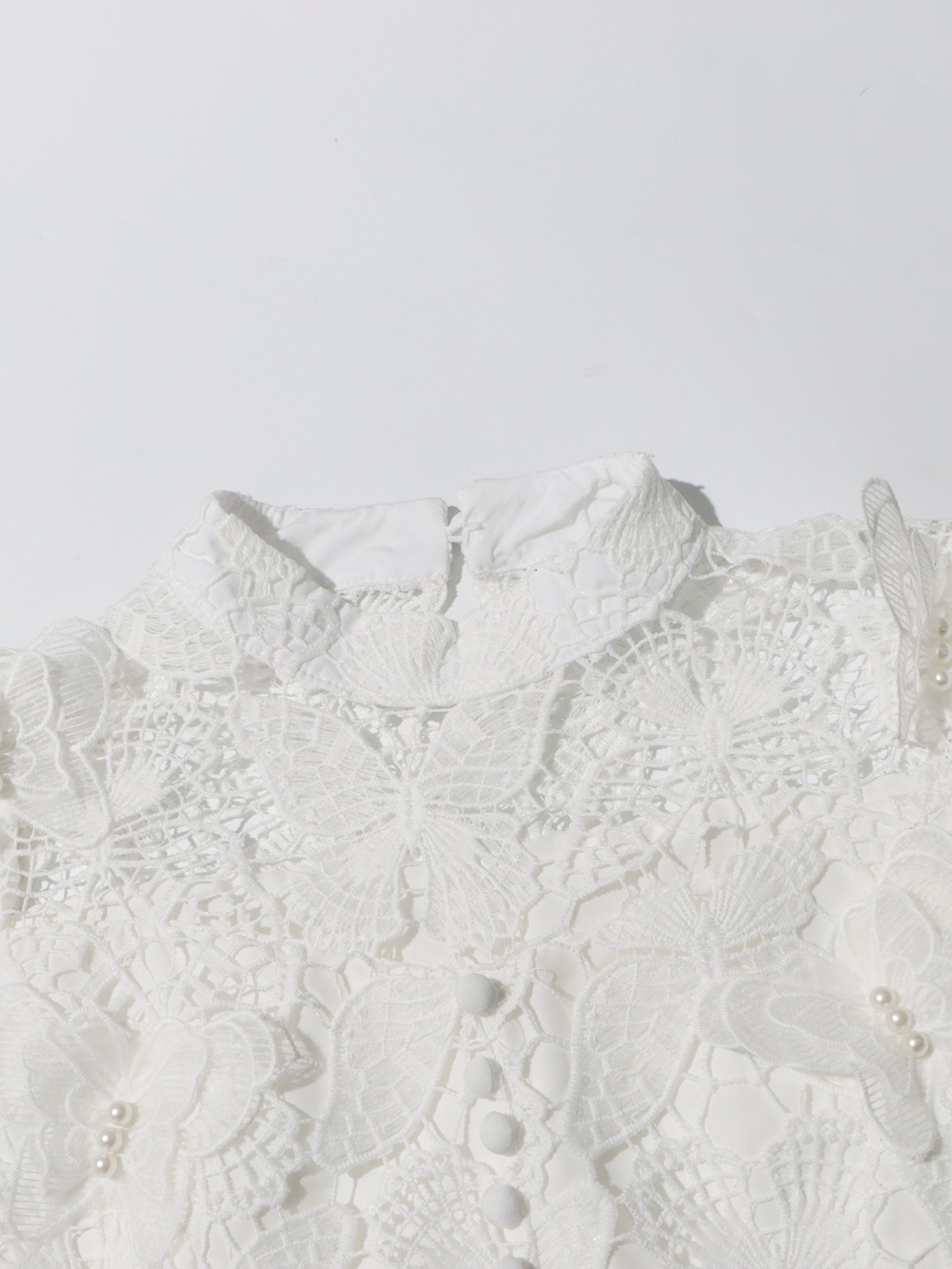 White Lace Top & Tulle Skirt Two - Piece Set - SISPELL