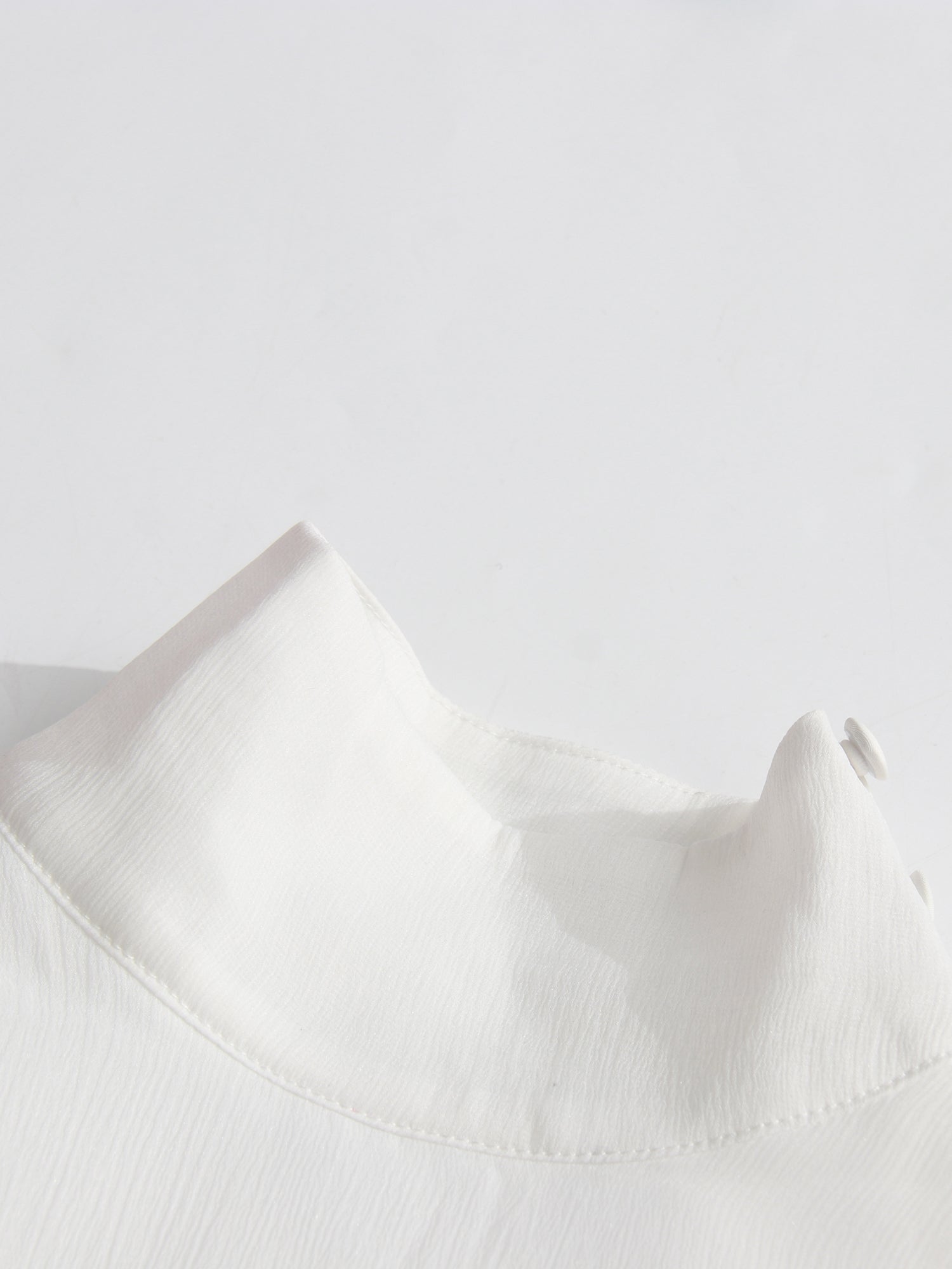 White Lace Up Ruffled Sheer Long Dress - SISPELL