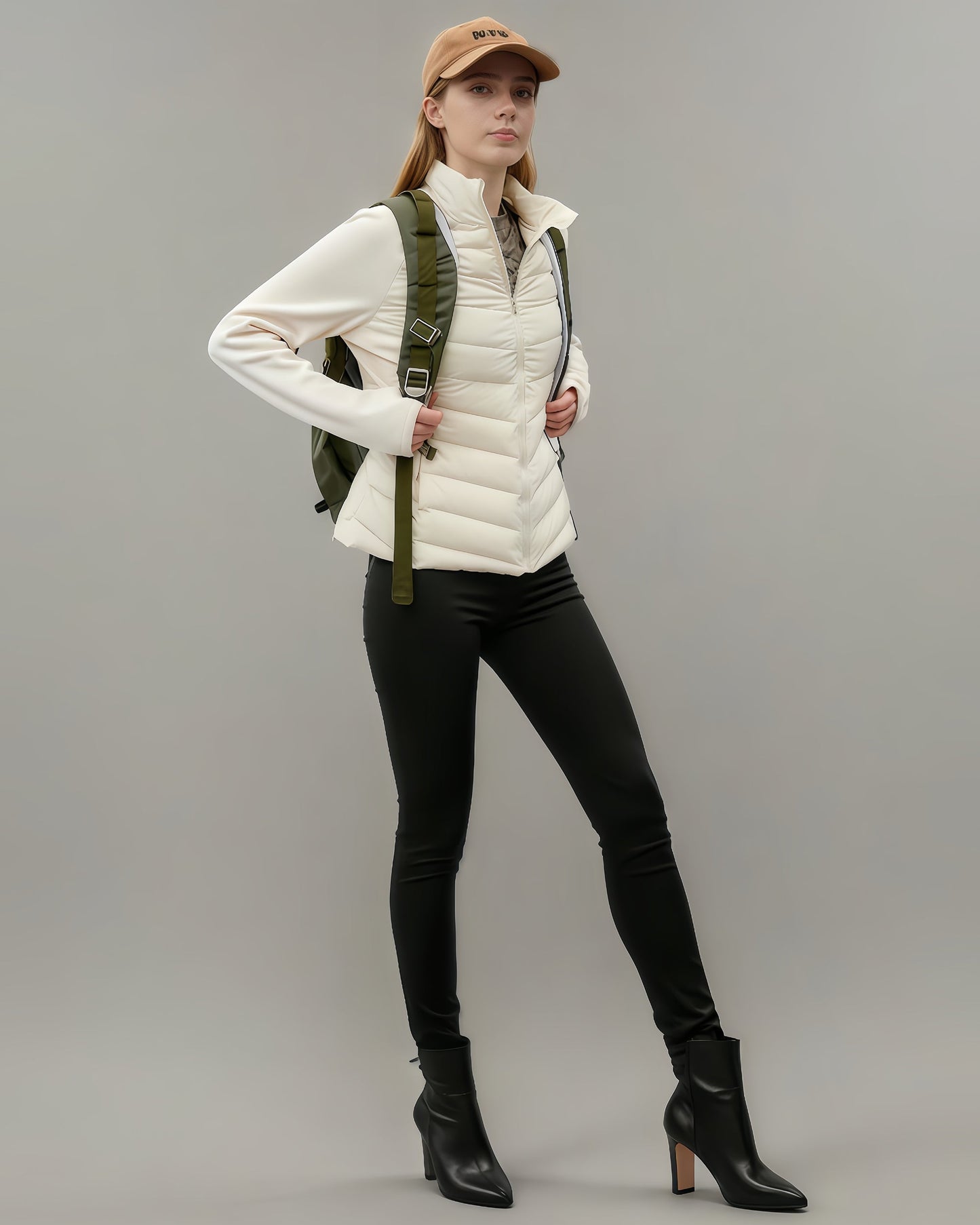 White Lightweight Down Jacket for Women - SISPELL