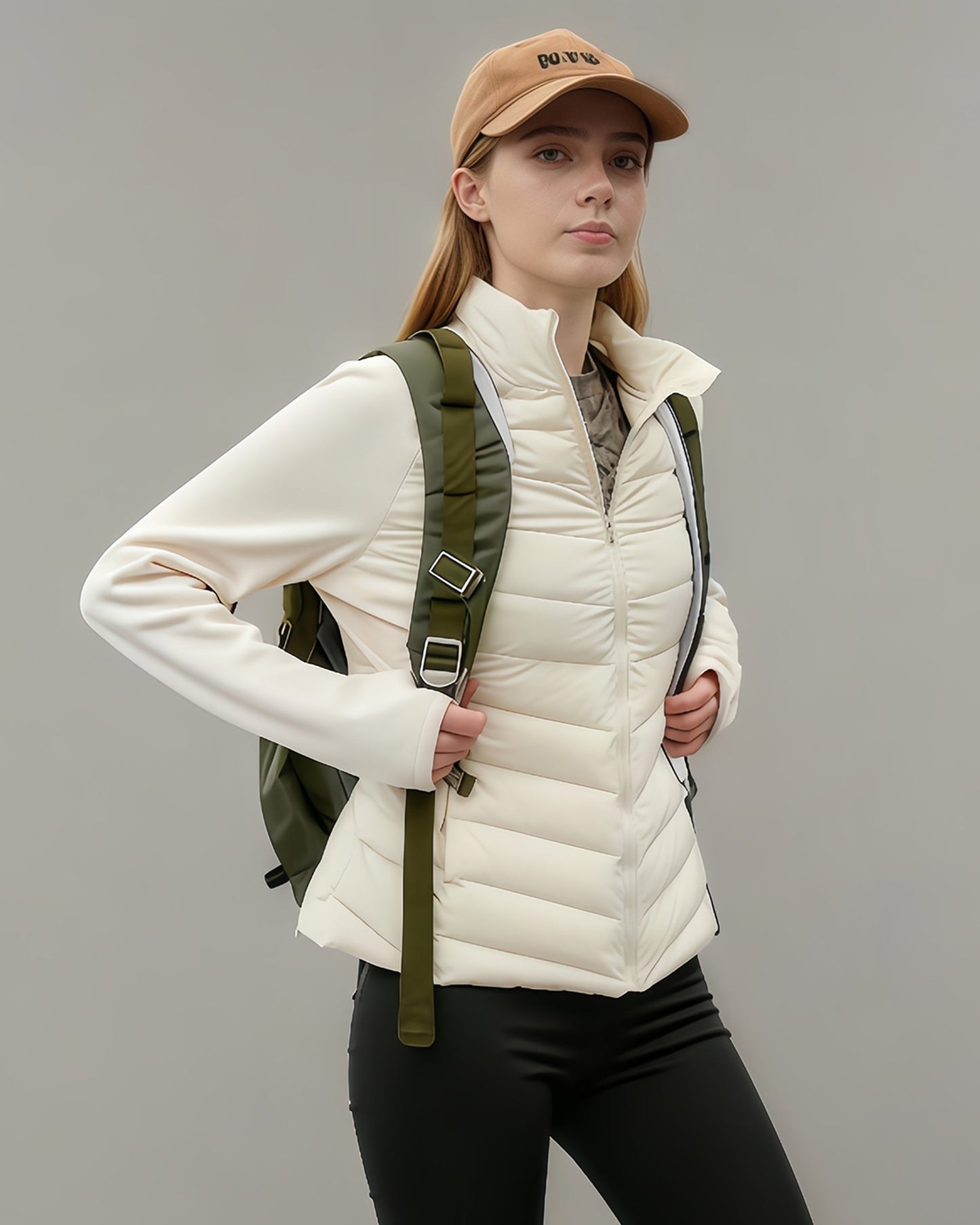 White Lightweight Down Jacket for Women - SISPELL