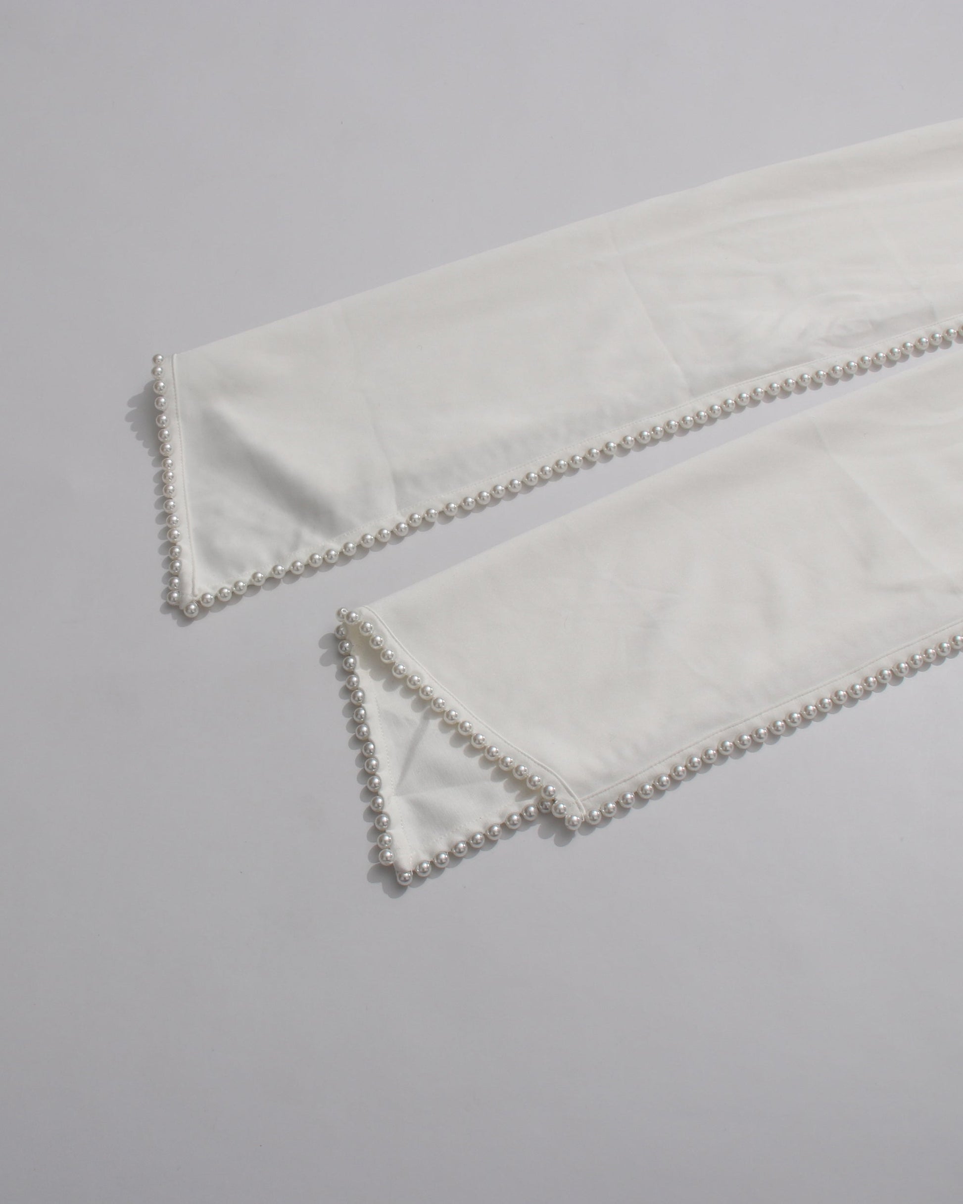 White Maxi Dress with Pearl - Trimmed Cape Sleeves - SISPELL