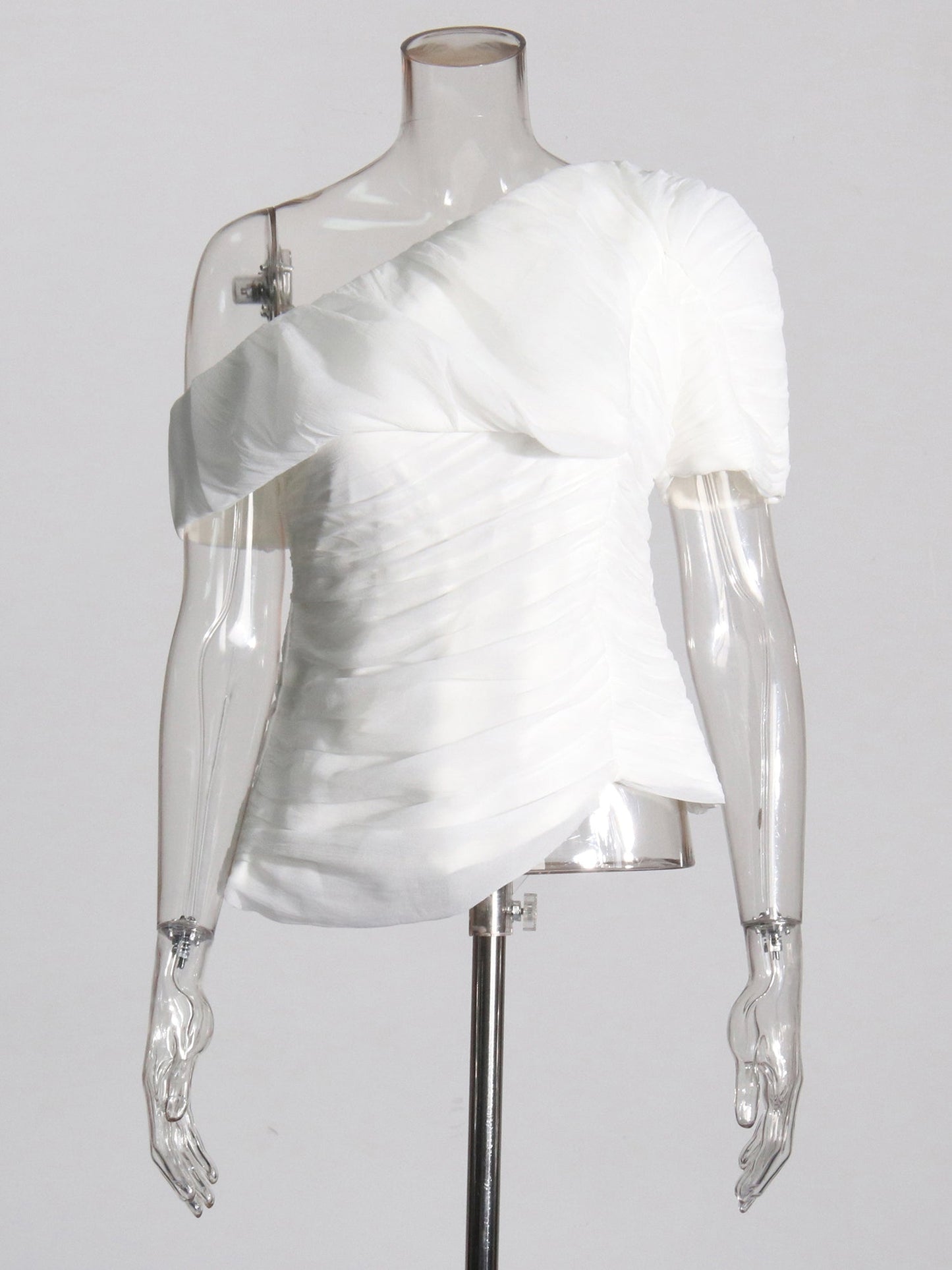 White Off - Shoulder Top & Wide - Leg Pants Set - SISPELL