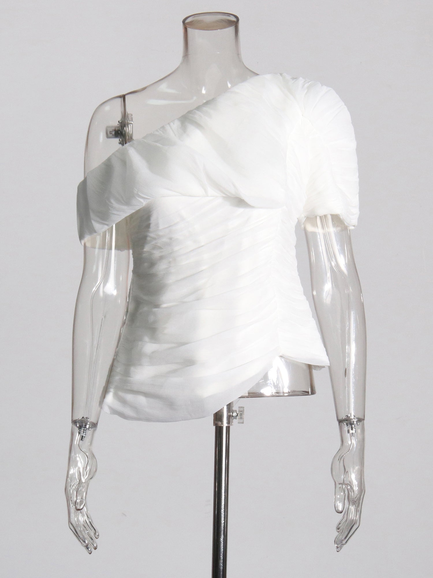 White Off - Shoulder Top & Wide - Leg Pants Set - SISPELL