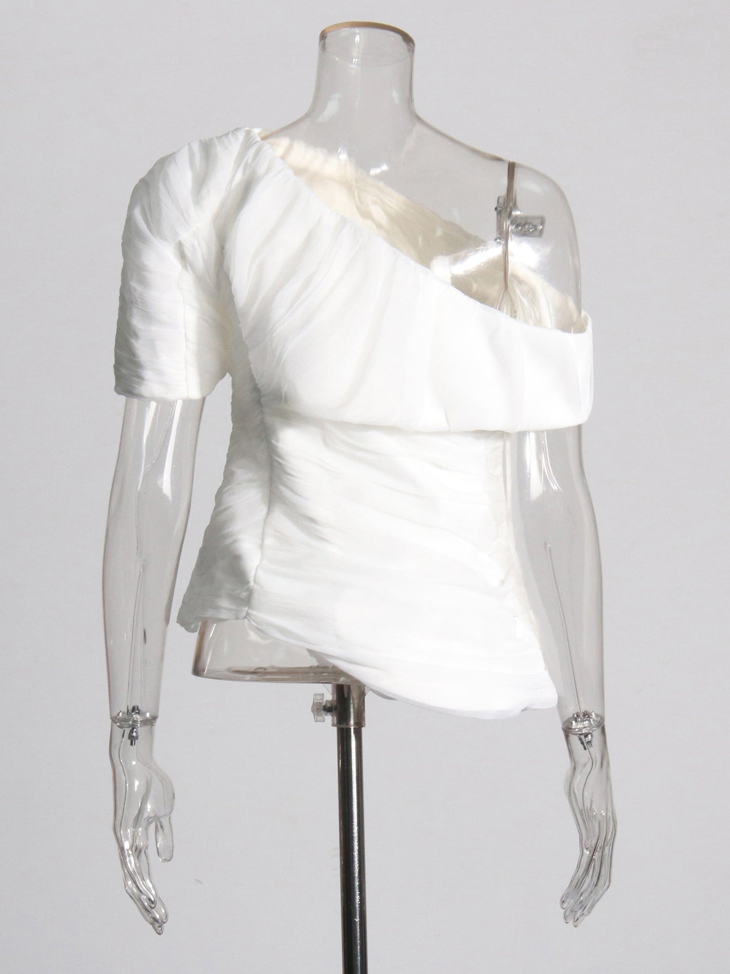 White Off - Shoulder Top & Wide - Leg Pants Set - SISPELL