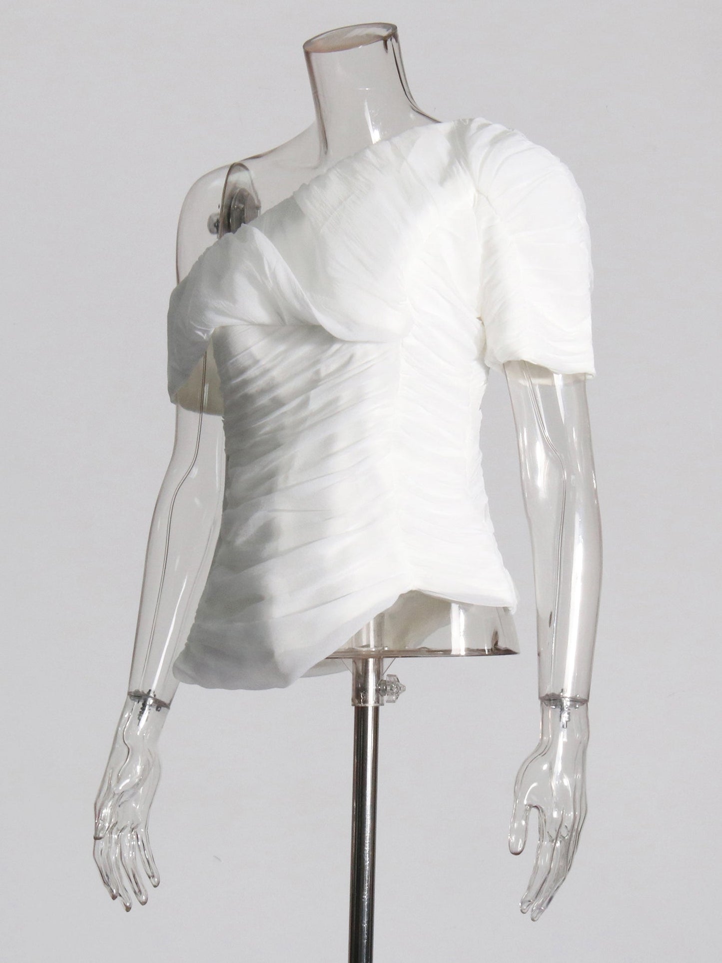 White Off - Shoulder Top & Wide - Leg Pants Set - SISPELL