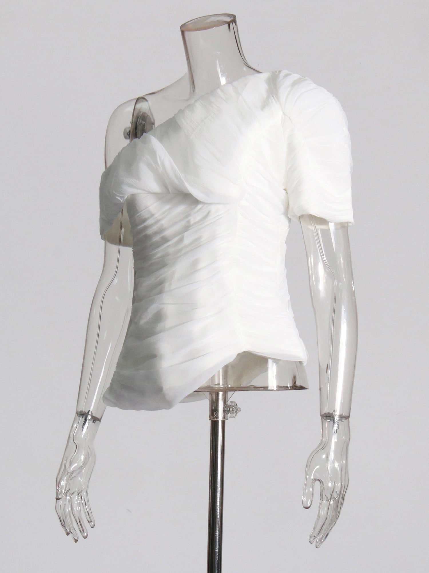 White Off - Shoulder Top & Wide - Leg Pants Set - SISPELL