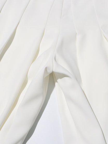 White Off - Shoulder Top & Wide - Leg Pants Set - SISPELL