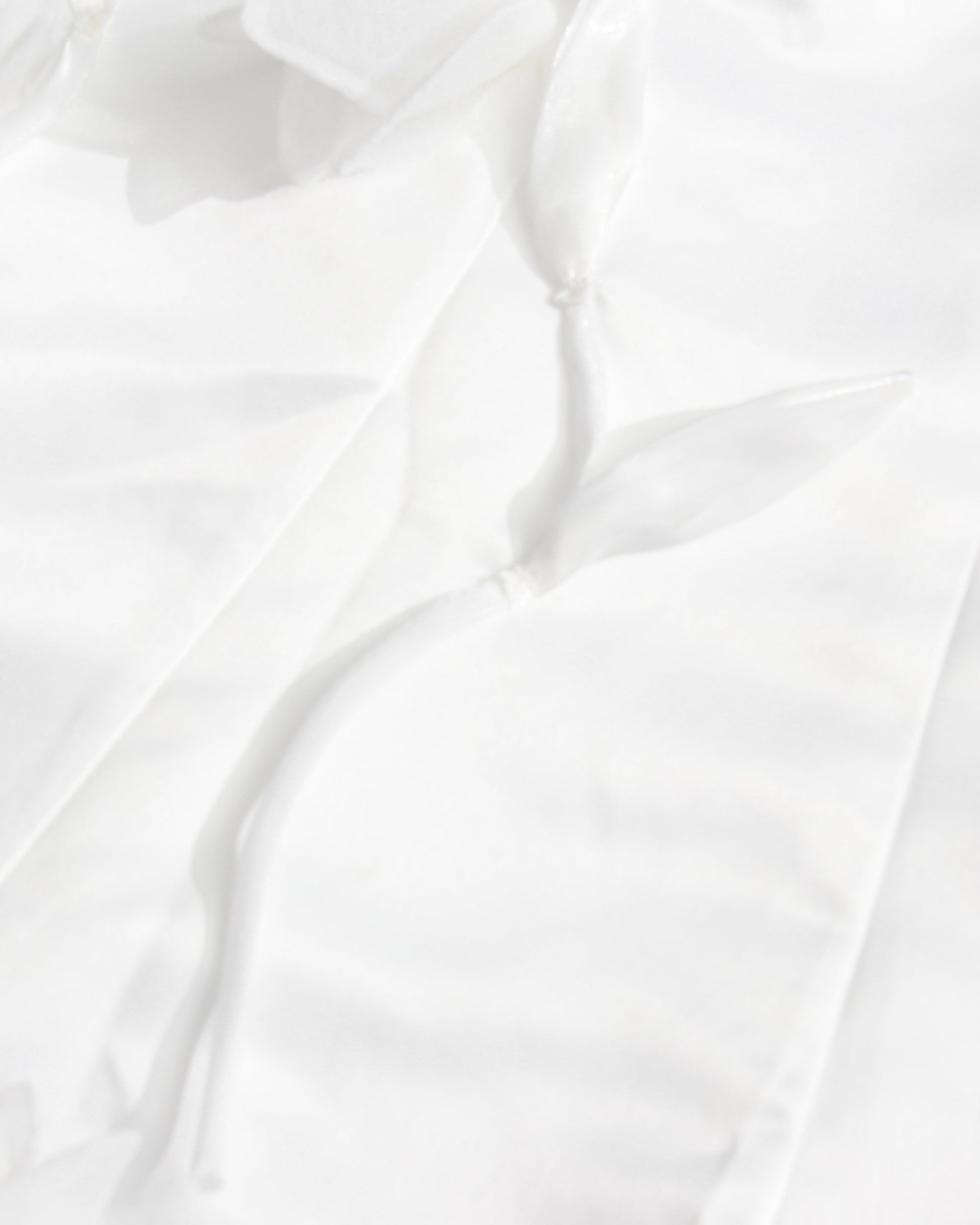 White Satin Strapless Midi Dress with 3D Floral - SISPELL