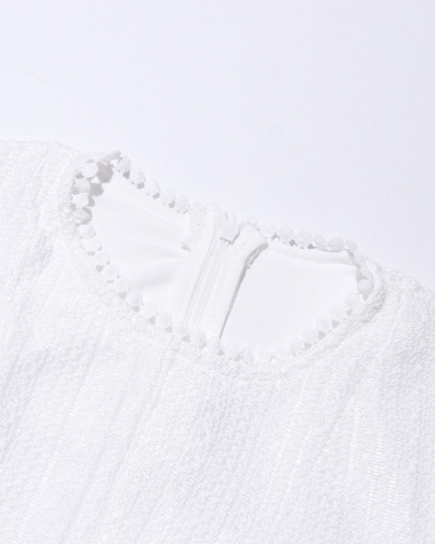 White Sheer - Sleeve Flared Mini Dress - SISPELL