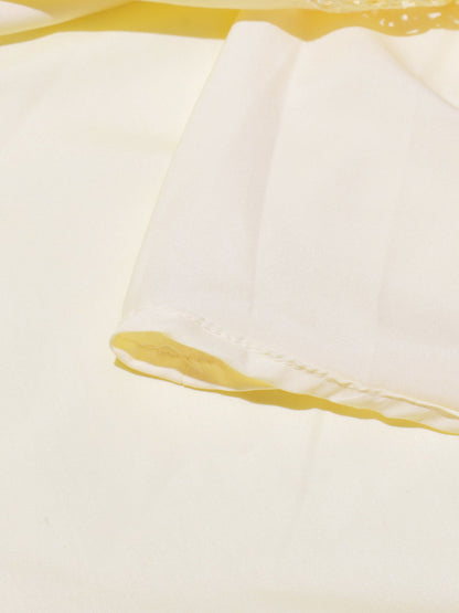 Yellow Lace Sleeveless Midi Dress - SISPELL